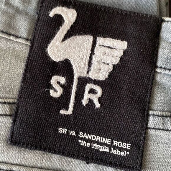 New Sandrine Rose Women's Blue Cotton Blend Distressed Denim Jeans Size 29 - Picture 6 of 10